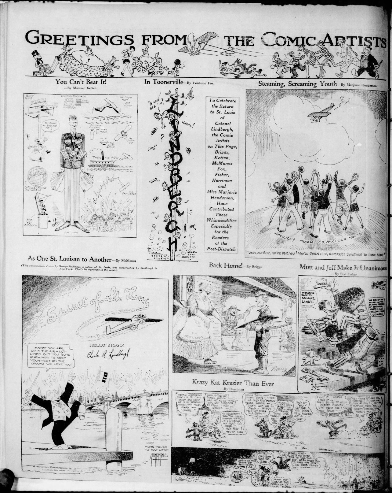 June 17, 1927 - Lindbergh Comics